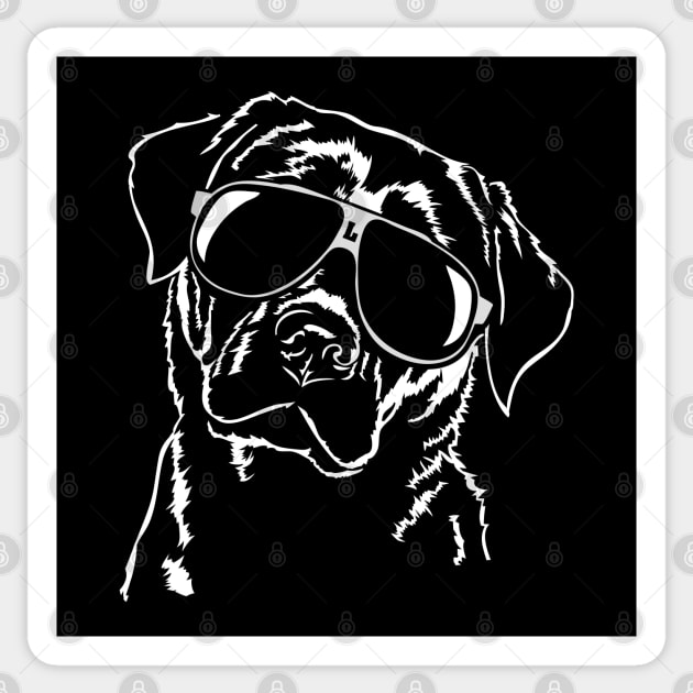 Funny Proud Labrador Retriever sunglasses cool dog Lab Mom Sticker by wilsigns